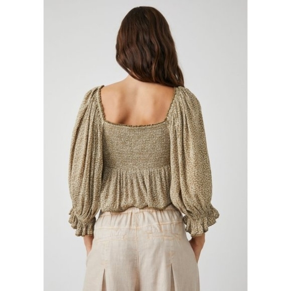 FREE PEOPLE Brittnee Printed Top / Tropical Nut - Picture 6 of 13